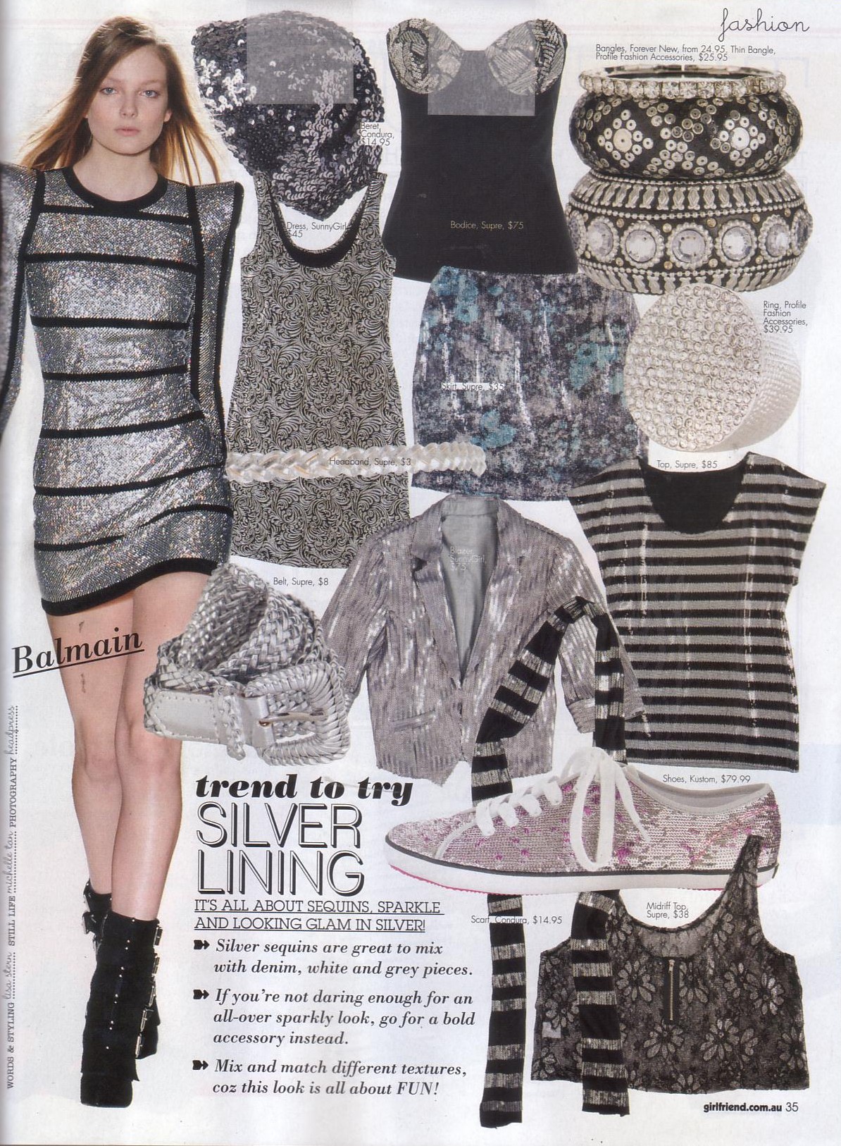 Sunny Girl foil print dress & crop sequin jacket