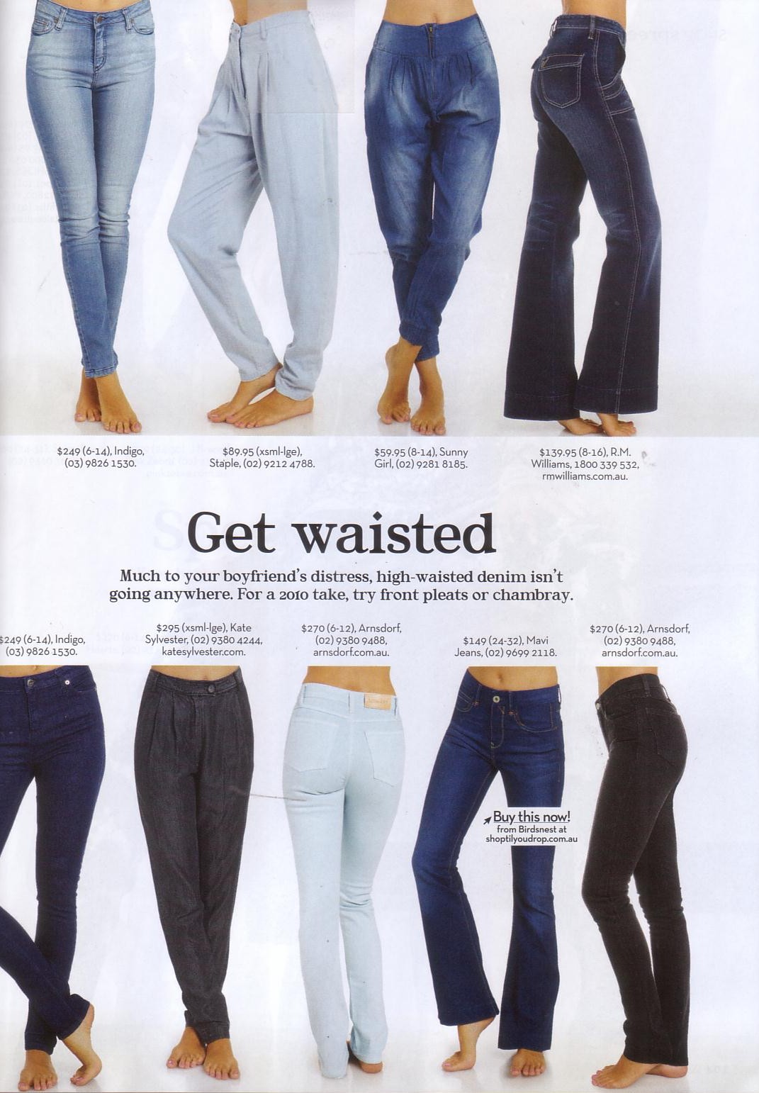 Sunny Girl denim harem pants