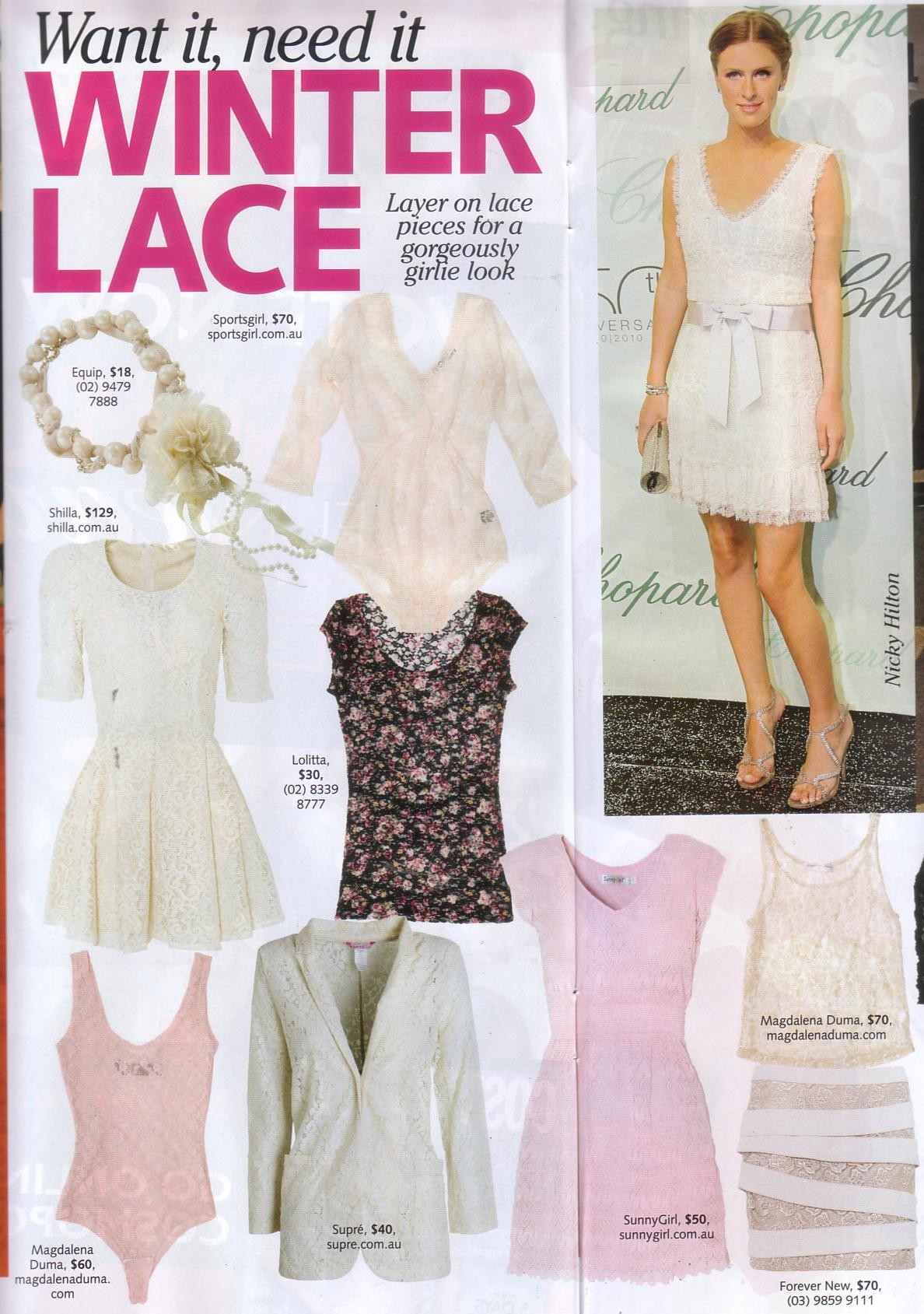 Sunny Girl pink lace dress