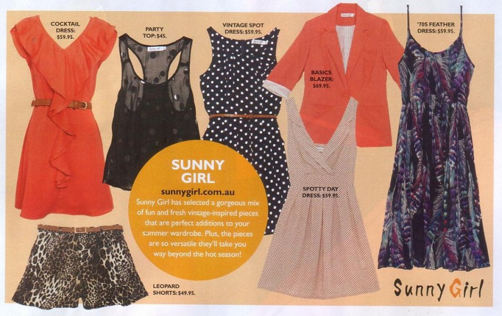 a gorgeous assortment of Sunny Girl pieces