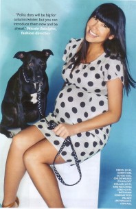 sunny girl polka dot dress as worn by Cosmo's fashion editor Nicole Adolphe