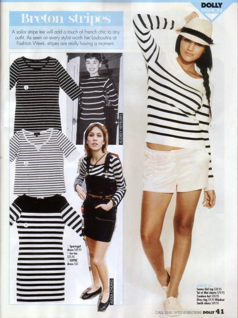 sunny girl Breton stripe knit sweater