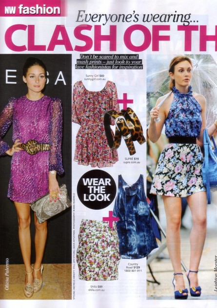 sunny girl floral print dress a close match to Olivia Palermo