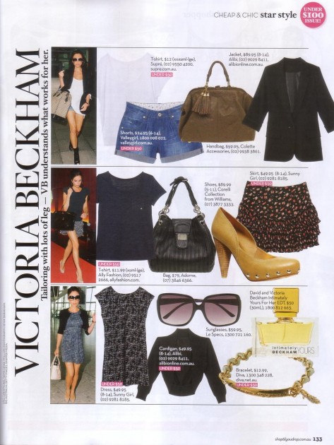 sunny girl ditsy print ra-ra skirt & print dress as worn by Victoria Beckham